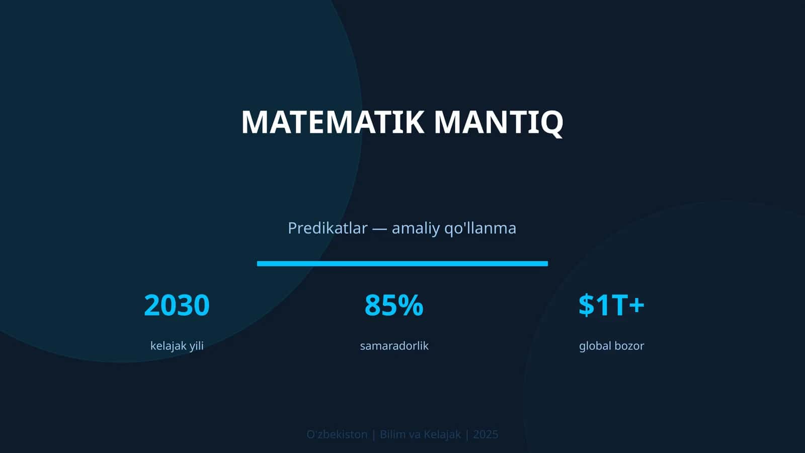 Matematik mantiq Predikatlar — amaliy qo'llanma