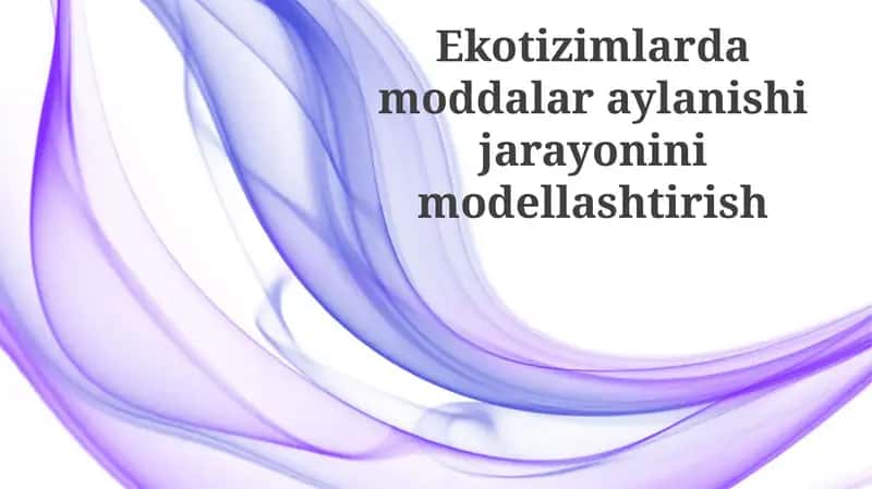 Ekotizimlardamoddalaraylanishijarayoninimodellashtirish