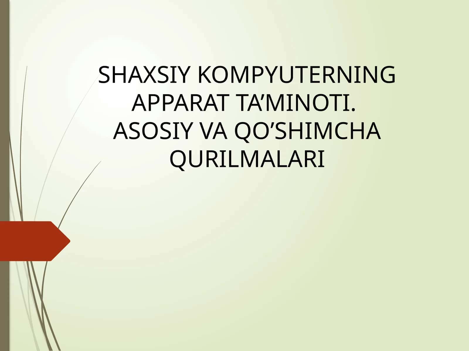 Shaxsiy kompyuterning apparat taʼminoti