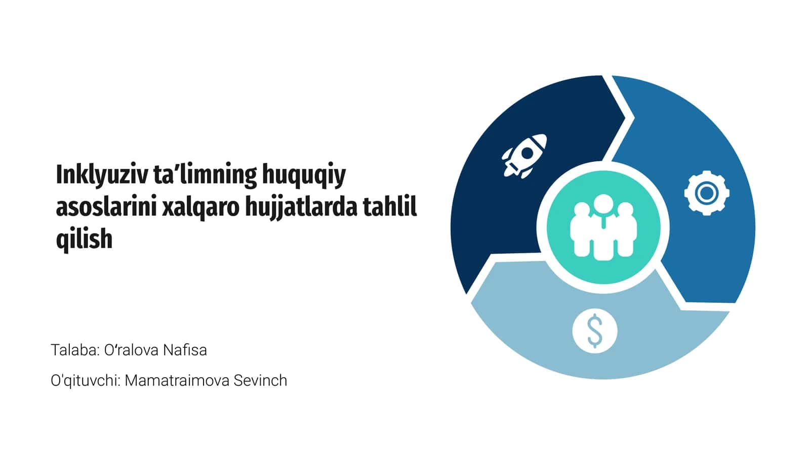 Inklyuziv taʼlimning huquqiy asoslarini xalqaro hujjatlarda tahlil qilish