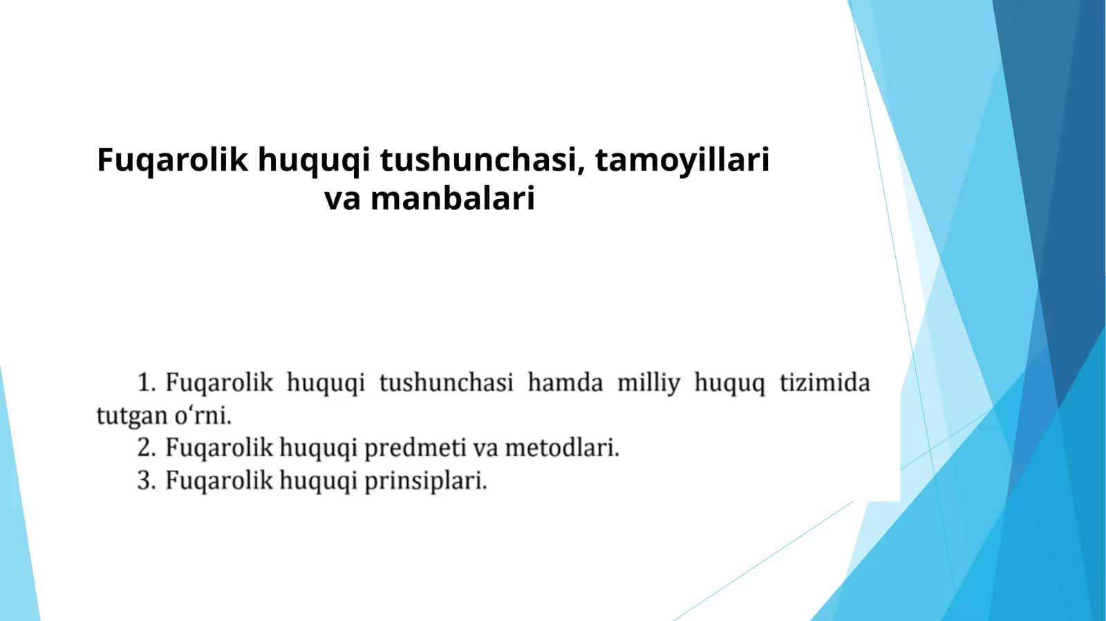 Fuqarolik huquqi tushunchasi