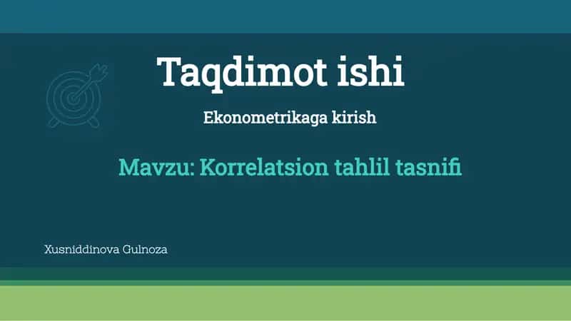 Ekonometrikaga kirish