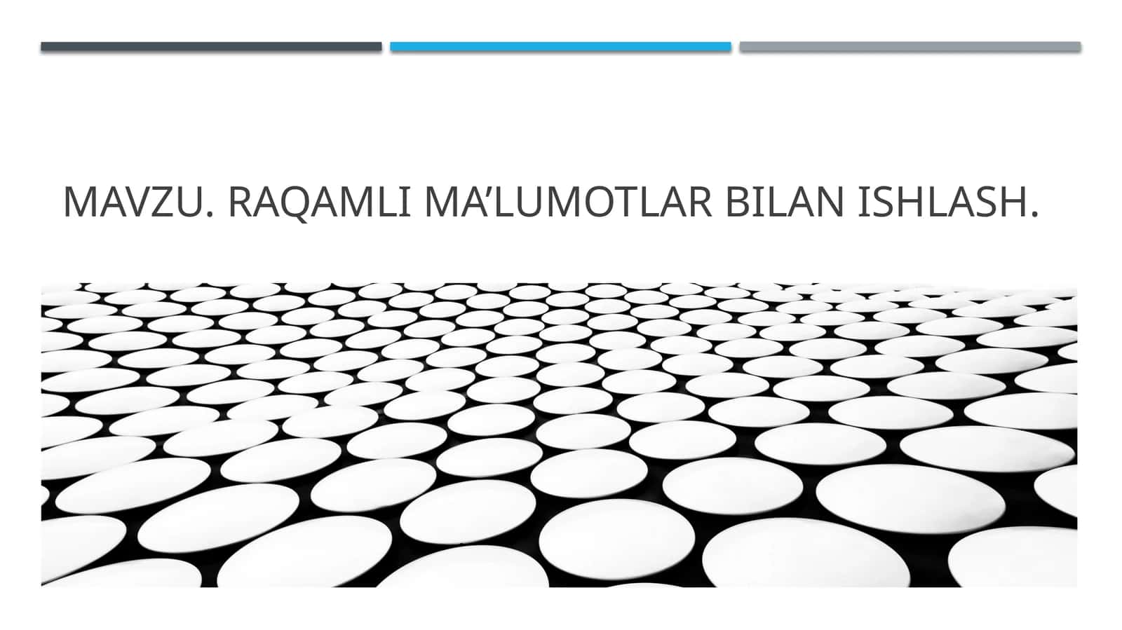 Raqamli ma’lumotlar bilan ishlash