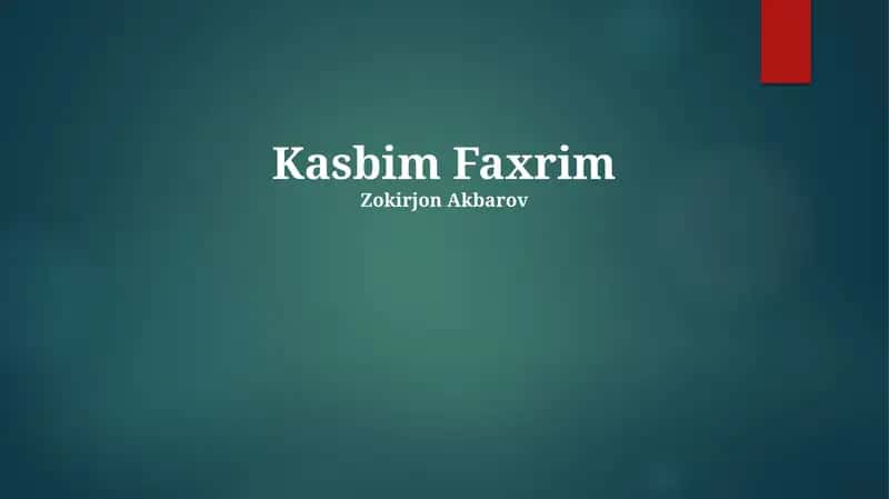 Kasbim Faxrim