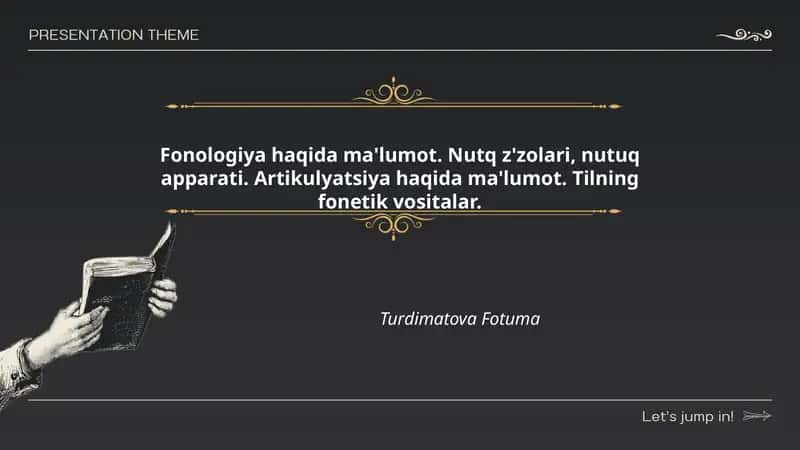 Fonologiya haqida ma'lumot