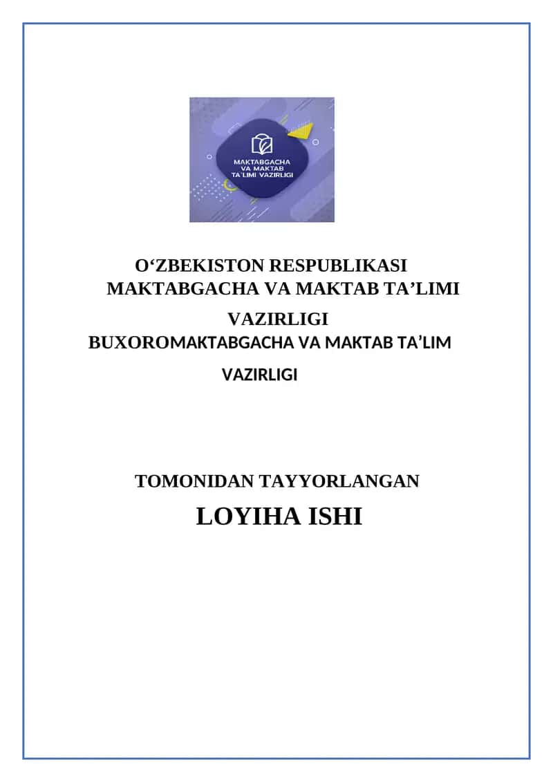Maktabgacha ta'lim tashkilotida hayot faoliyati xavfsizligini tashkil etish.