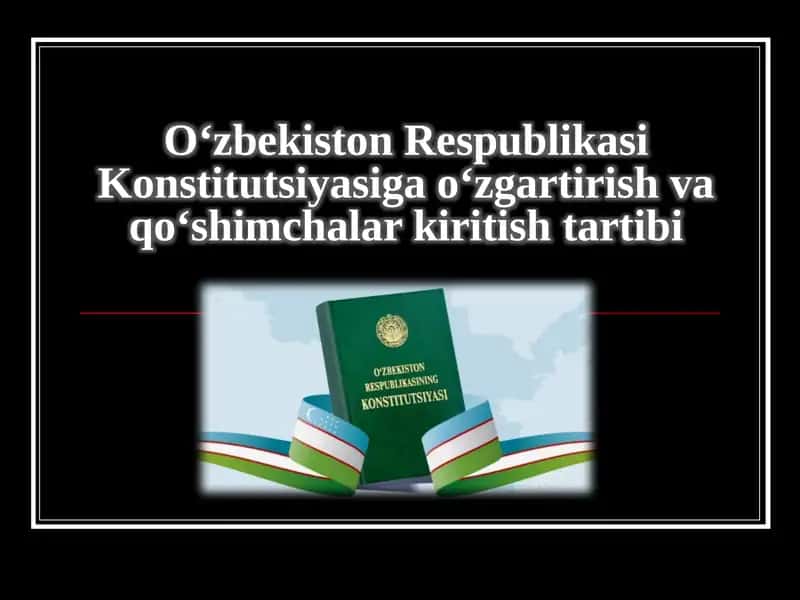 O'zbekiston Respublikasi Konstitutsiyasi