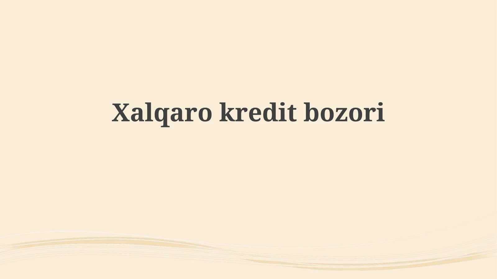 Xalqarokreditbozori