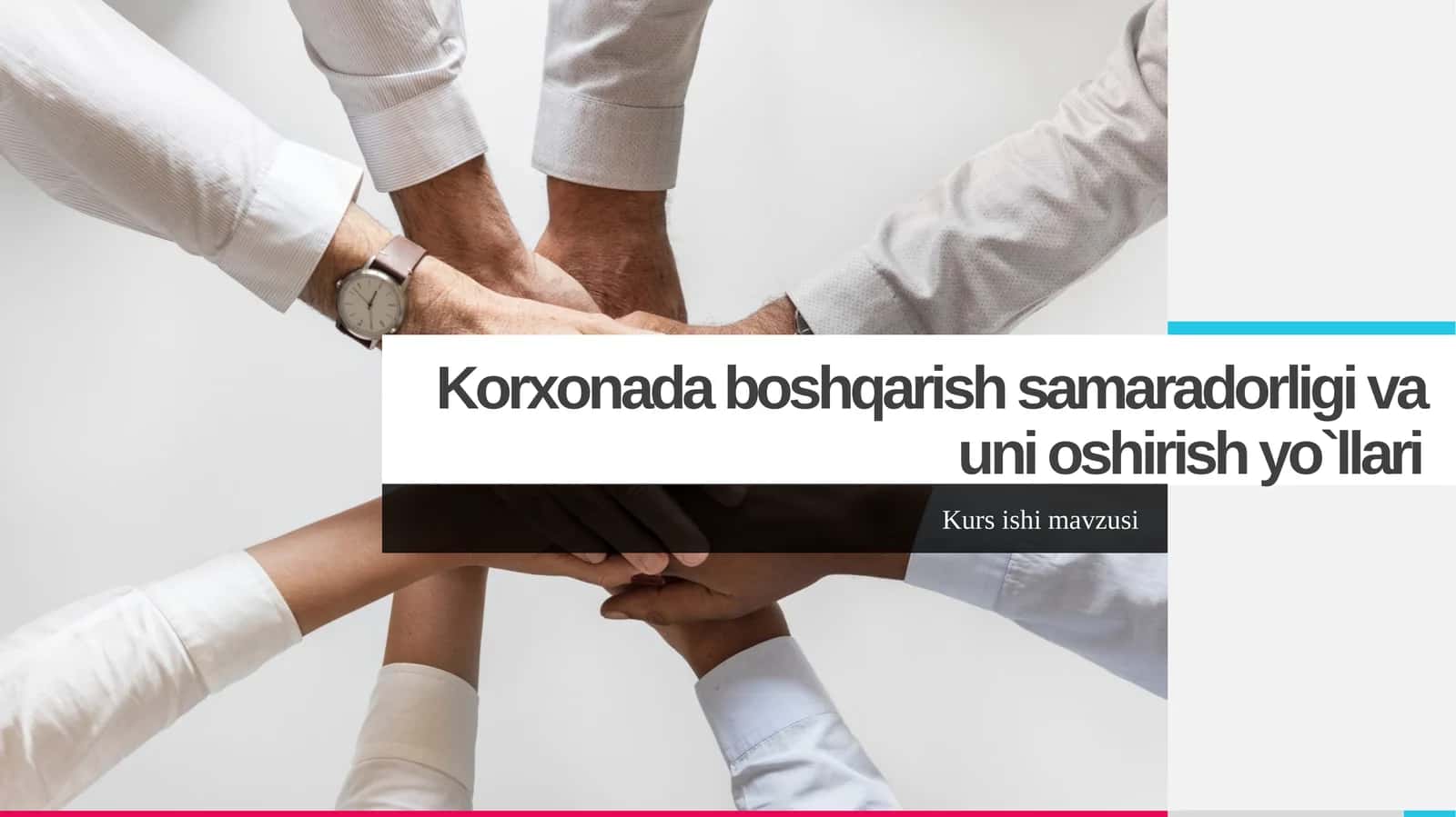 Kurs ishi - Boshqaruv Samaradorligi