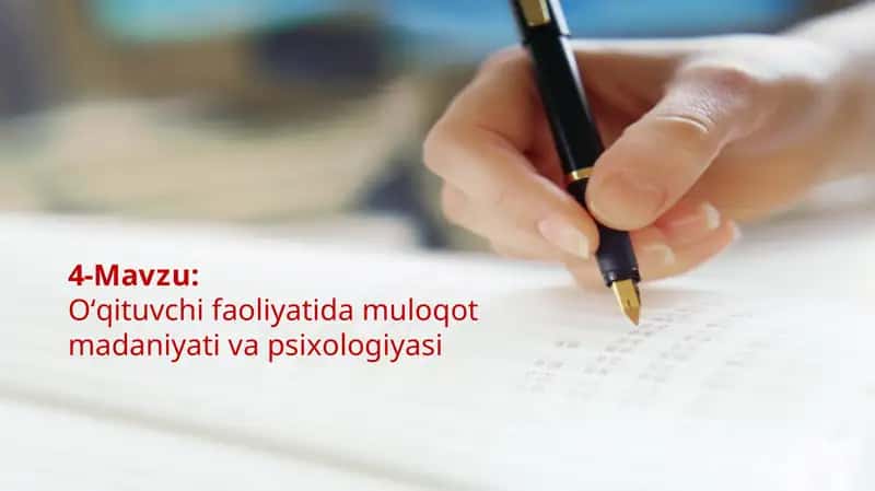 O‘qituvchi kasbiy faoliyatida muloqot madaniyatining shakllanishi