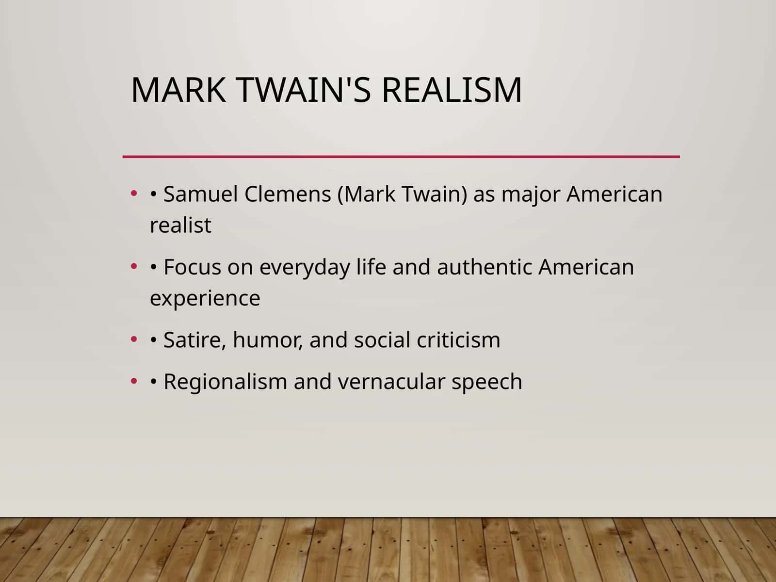 Mark Twain's Realism