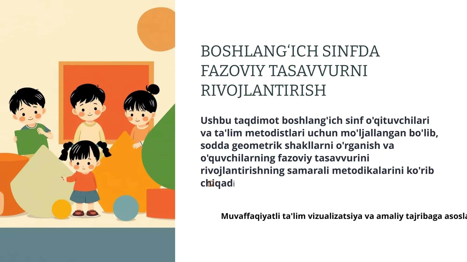 FAZOVIY TASAVVURNI RIVOJLANTIRISH