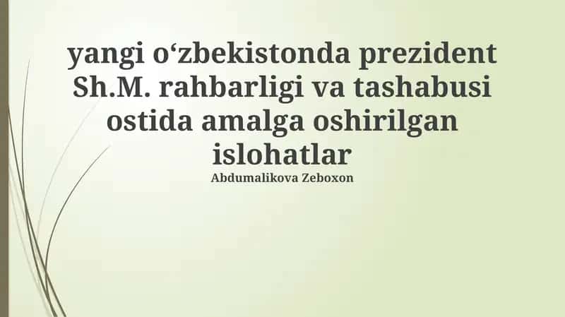 Tibbiyot sohasida islohatlar