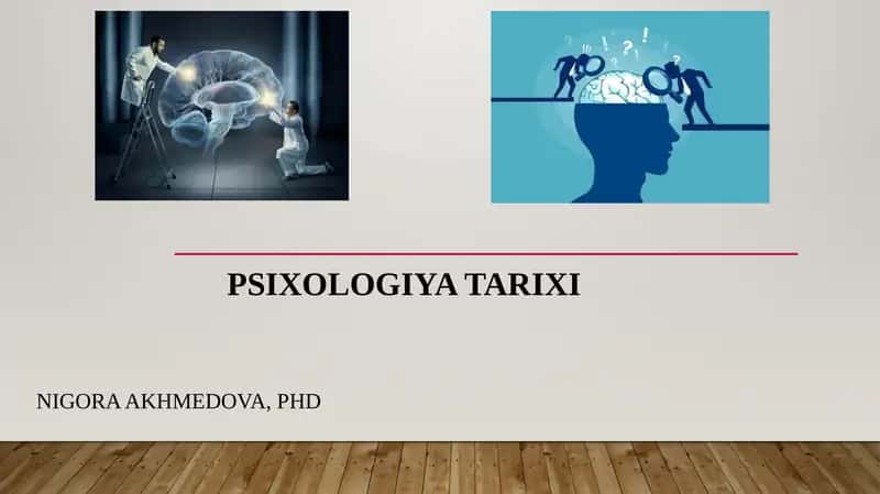 PSIXOLOGIYA TARIXI