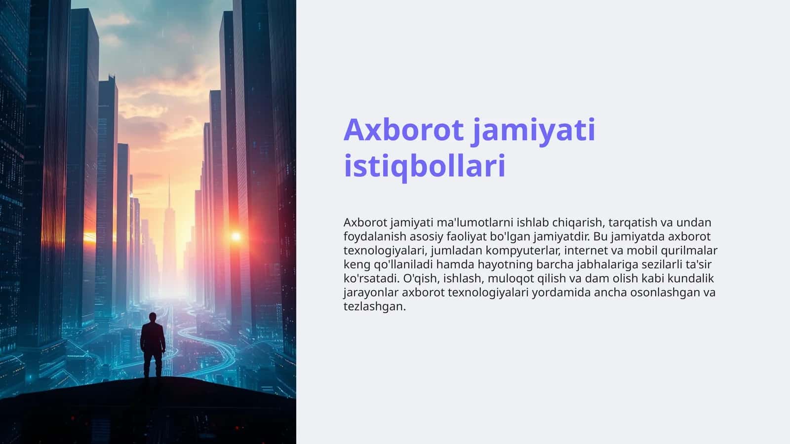 Axborot jamiyati istiqbollari