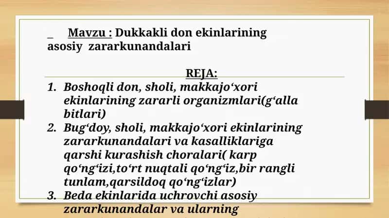 Dukkakli don ekinlarining asosiy zararkunandalari