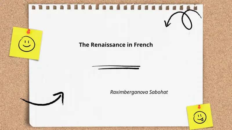 The Renaissance in French