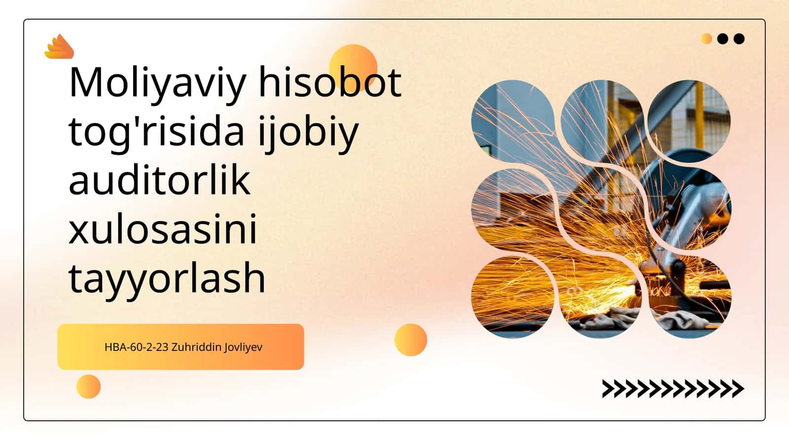 Moliyaviy hisobot tog'risida ijobiy auditorlik xulosasini tayyorlash
