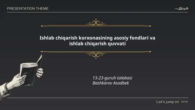 Asosiy fondlar tushunchasi va tarkibi