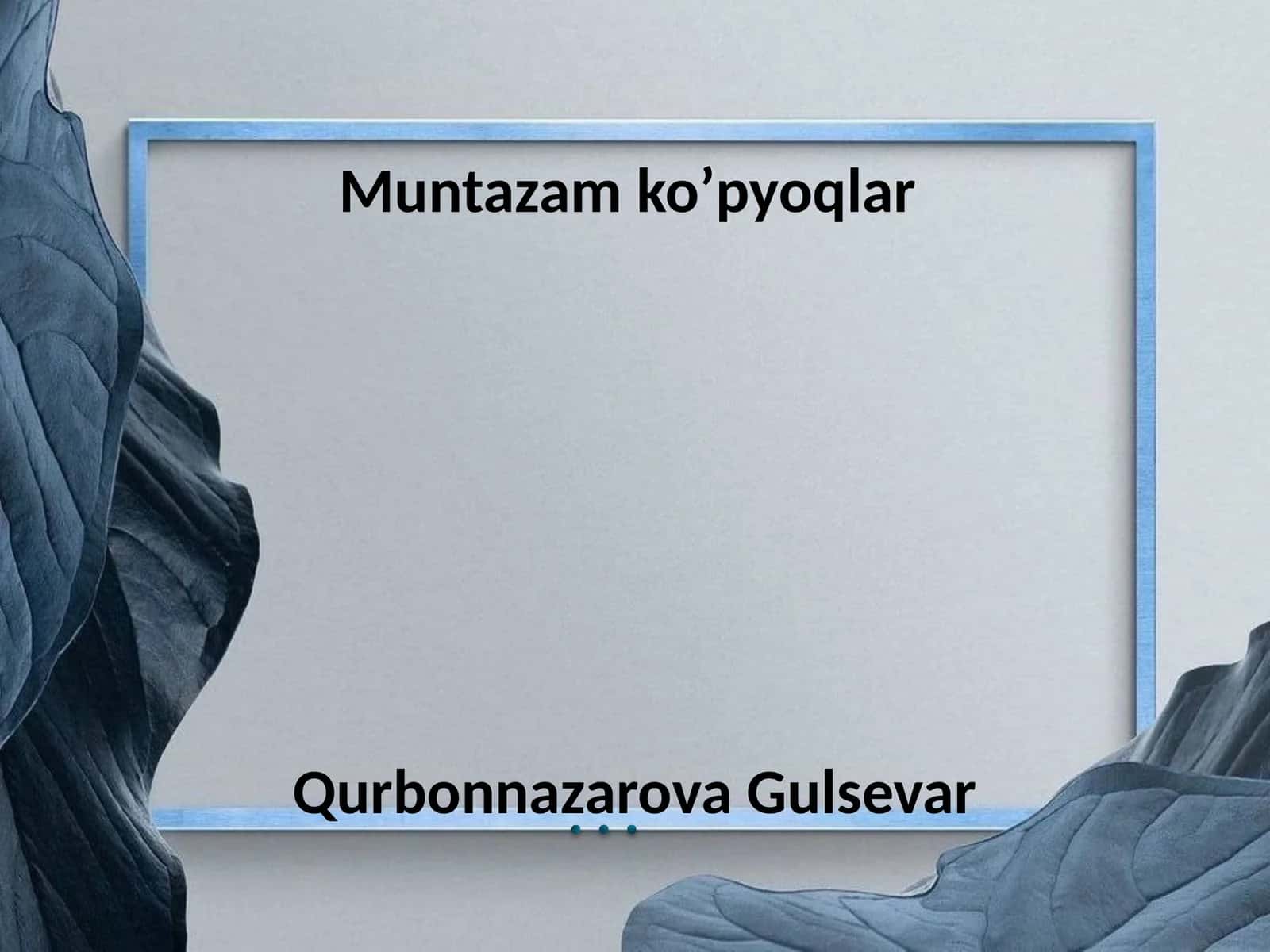 Muntazam ko'pyoqlar