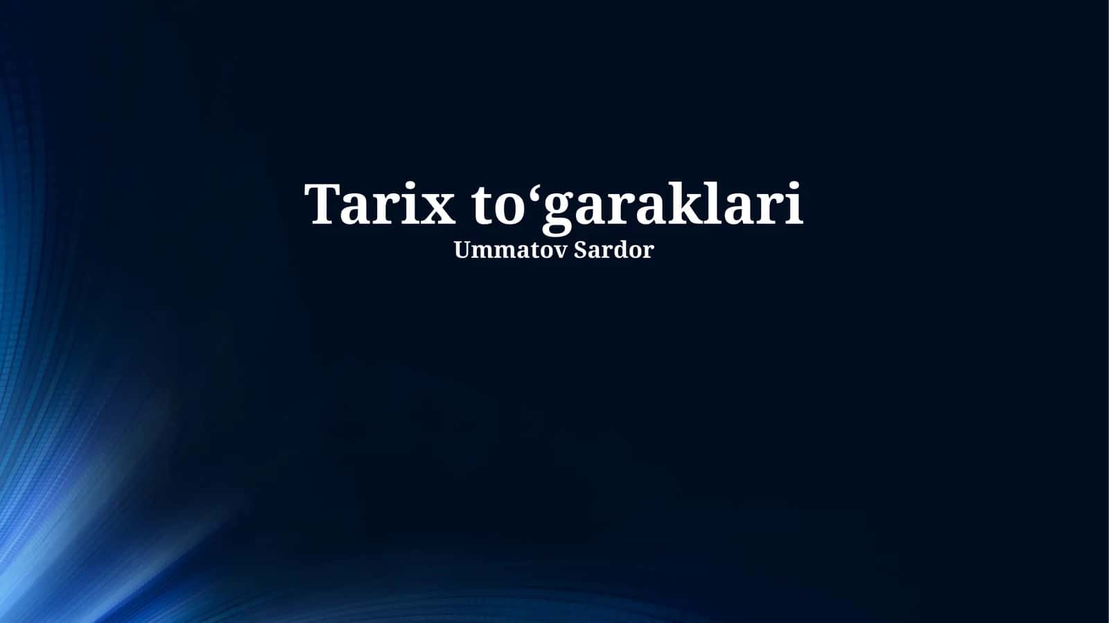 Tarix toʻgaraklari
