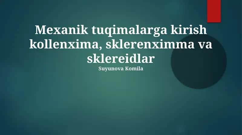 Sklerenxima va sklereidlar