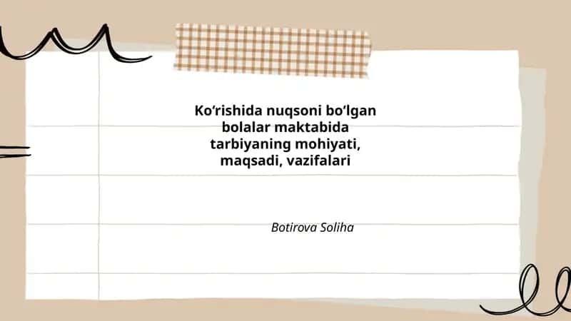 Tarbiyaning mohiyati va pedagogik asoslari