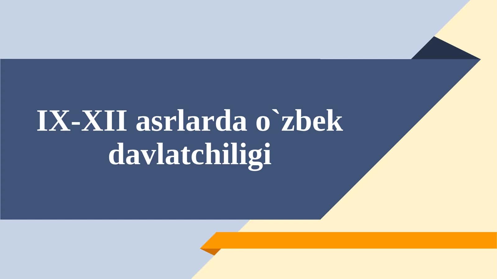IX-XII asrlarda o`zbek davlatchiligi Xorunar-Rashid(786-809)