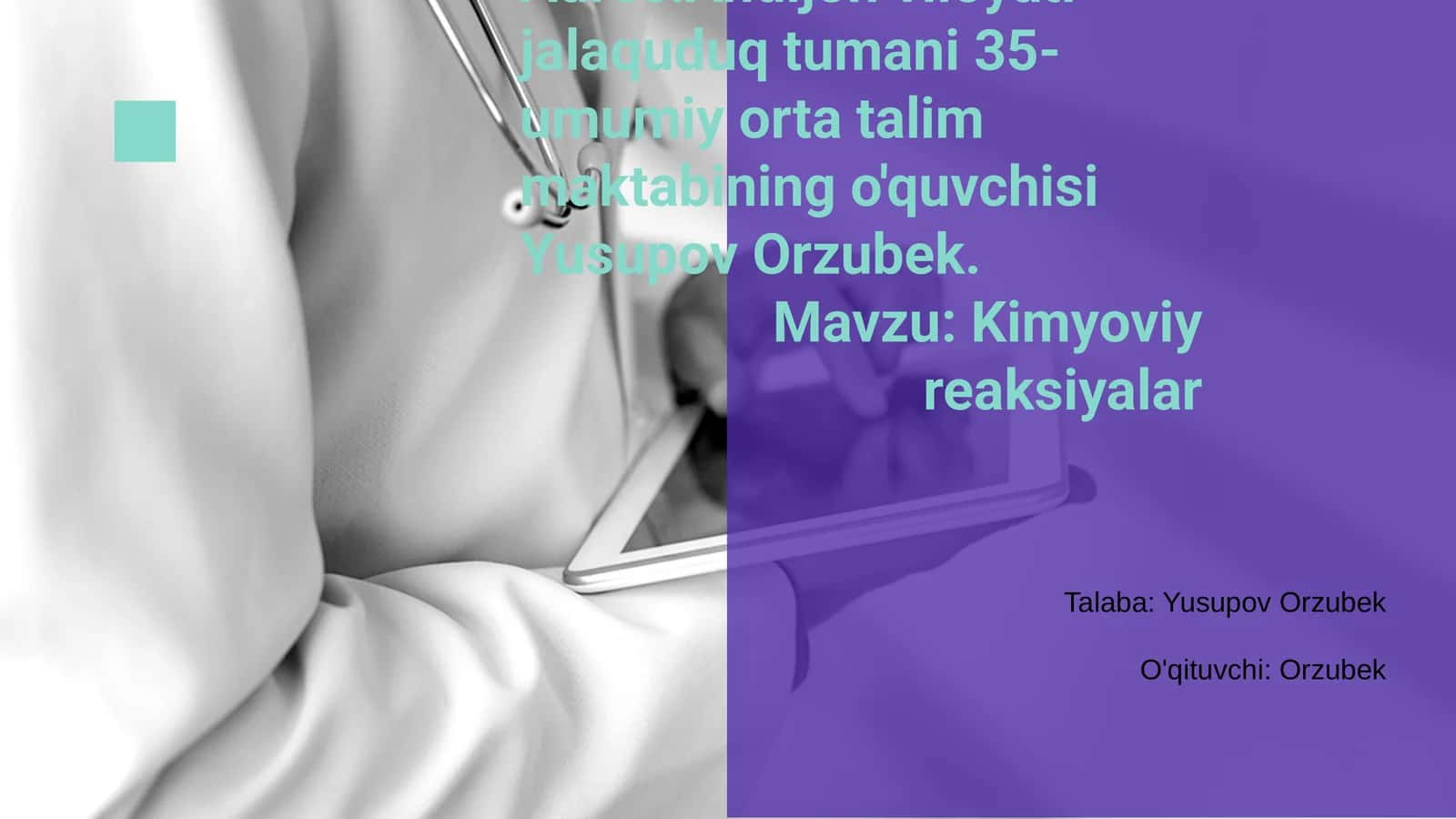 Kimyoviy reaksiyalar