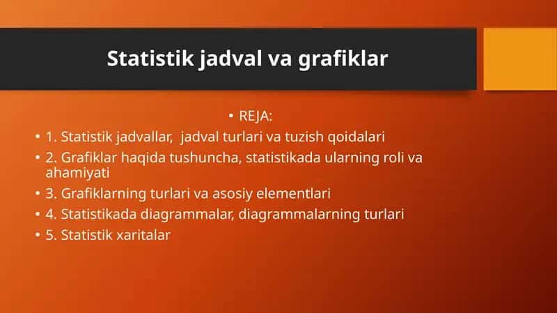 Statistik jadval va grafiklar