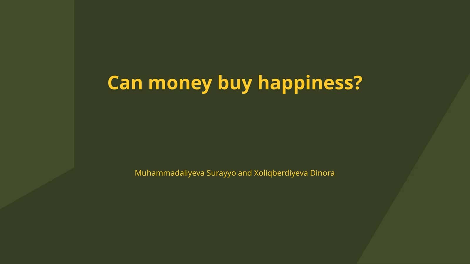 Can money buy happiness?