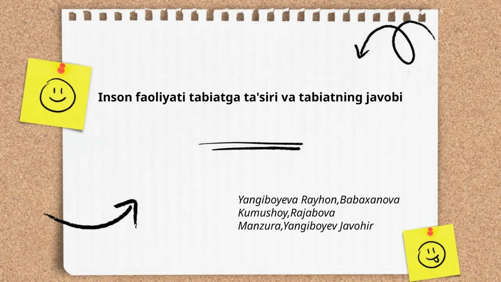 Inson faoliyati tabiatga ta'siri va tabiatning javobi