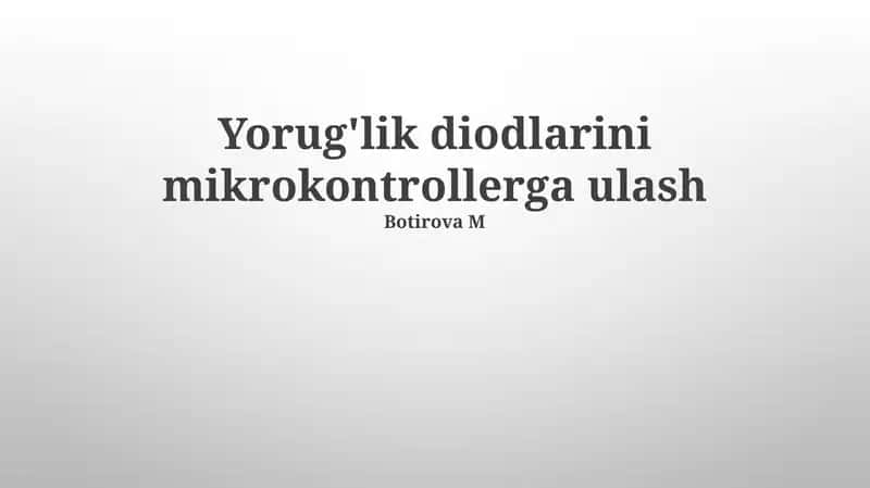 LED Asoslari