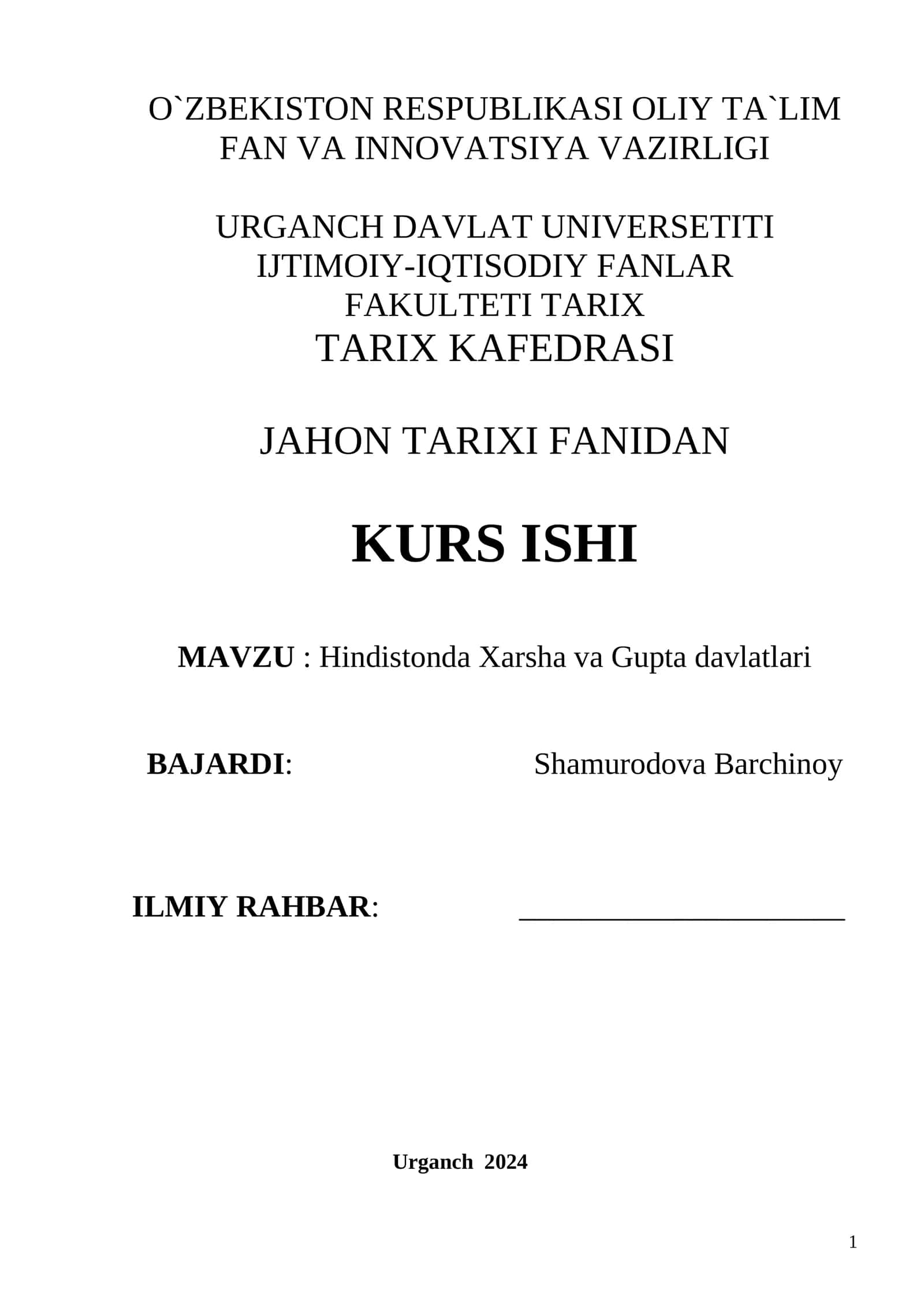 Hindistonda Xarsha va Gupta davlatlari