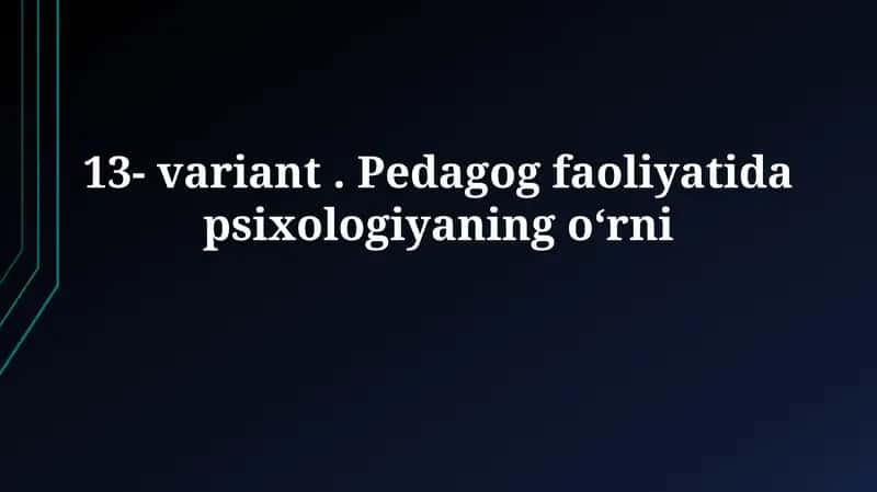 Psixologiya Faoliyati