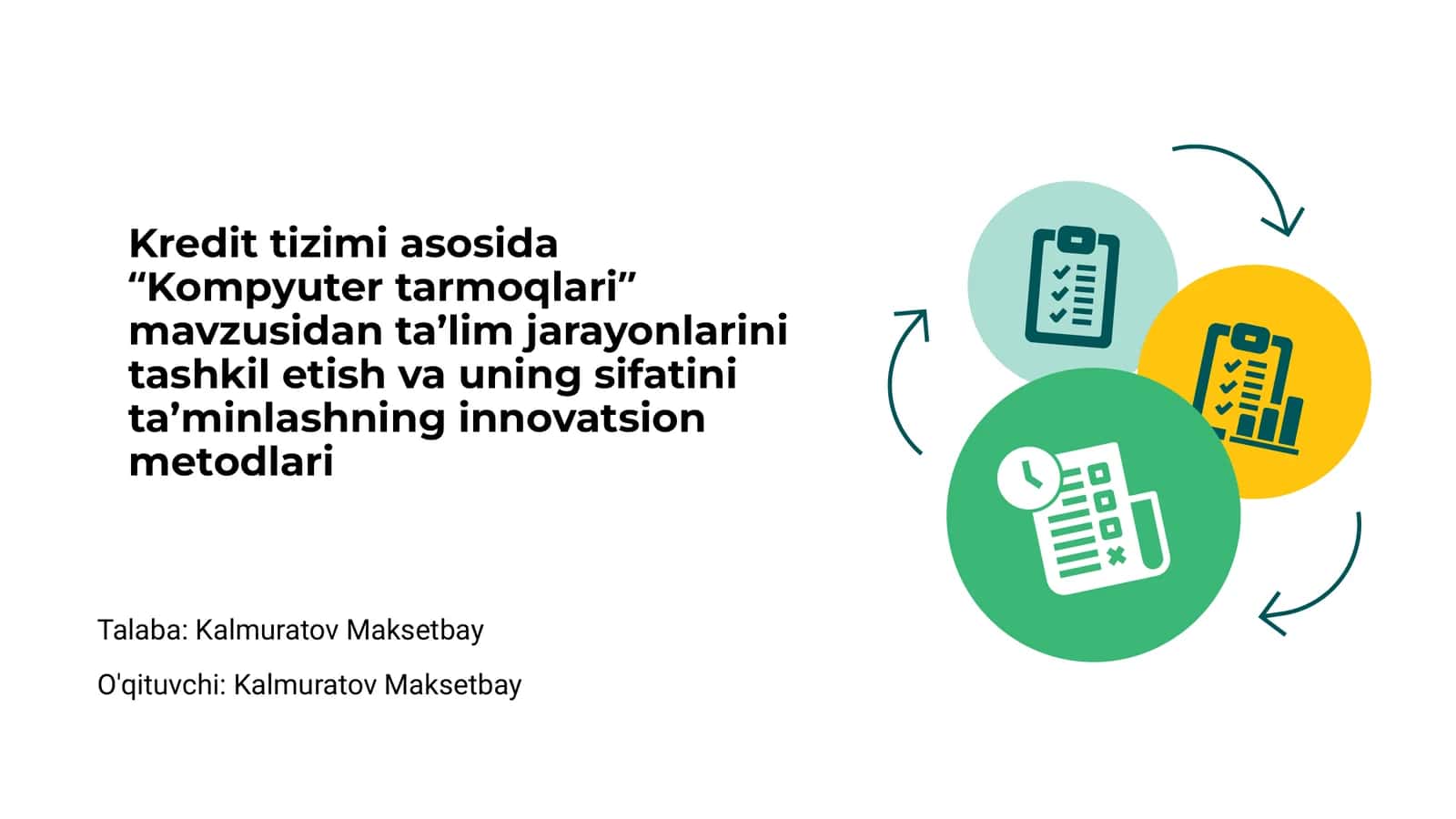 Kompyuter tarmoqlari fanining o‘rni va ahamiyati
