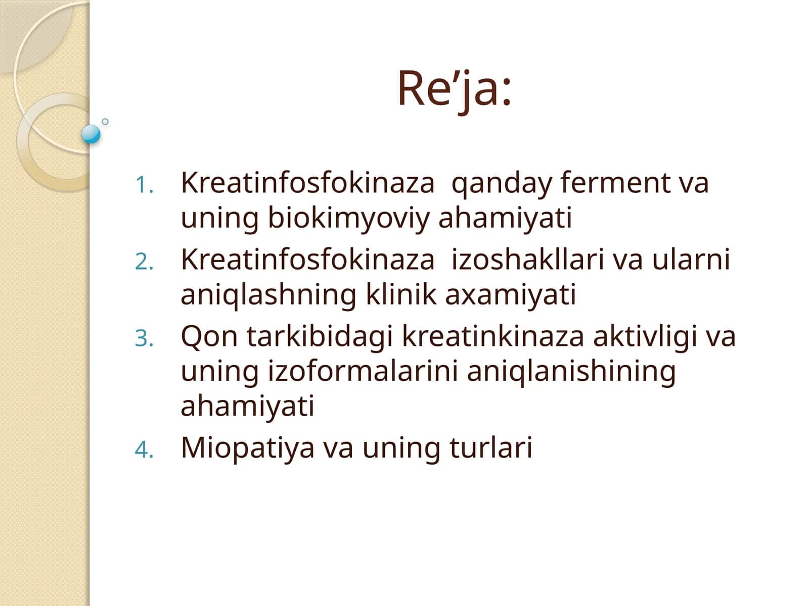 Kreqtin fosfokinaza, miopatiya, mushak