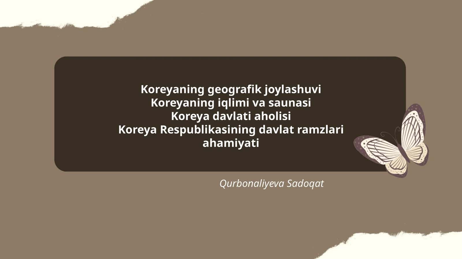 Koreyaning geografik joylashuvi