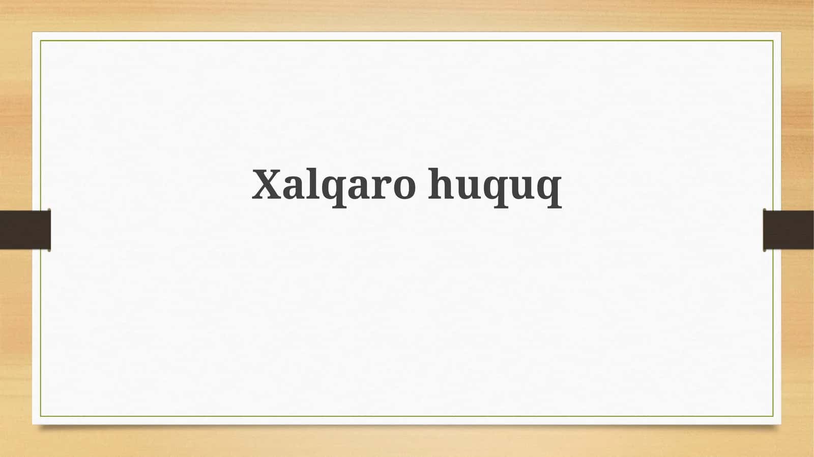 Xalqaro huquq