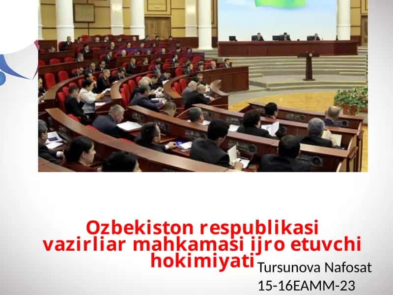 O‘zbekiston Respublikasi Vazirlar Mahkamasi ijro etuvchi hokimiyati