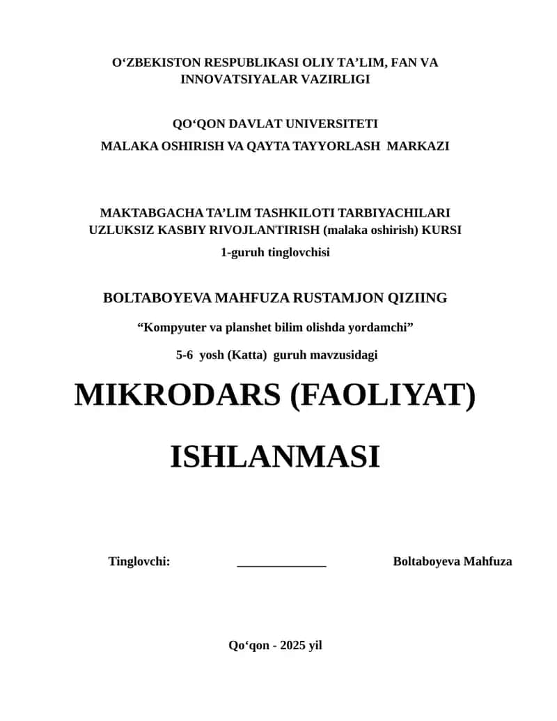 Kompyuter va planshet bilim olishda yordamchi