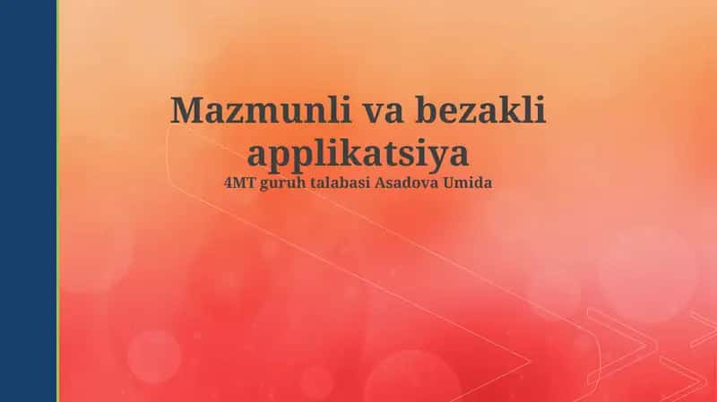 Figurali va dekorativ applikatsiya