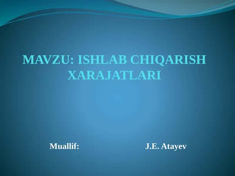 Ishlab chiqarish хarajatlari
