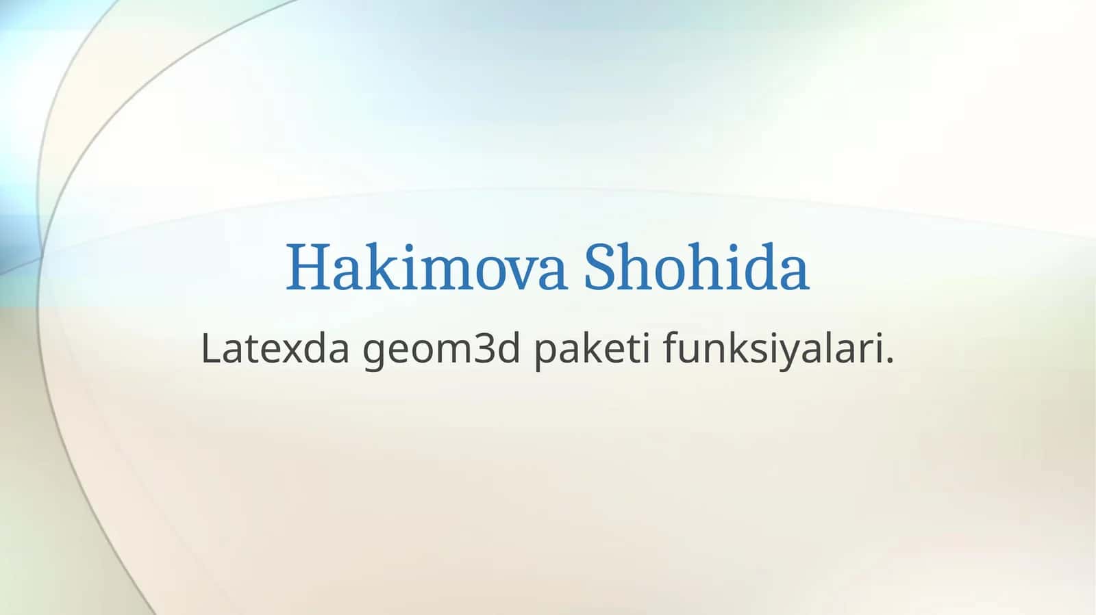 geom3dpaketi