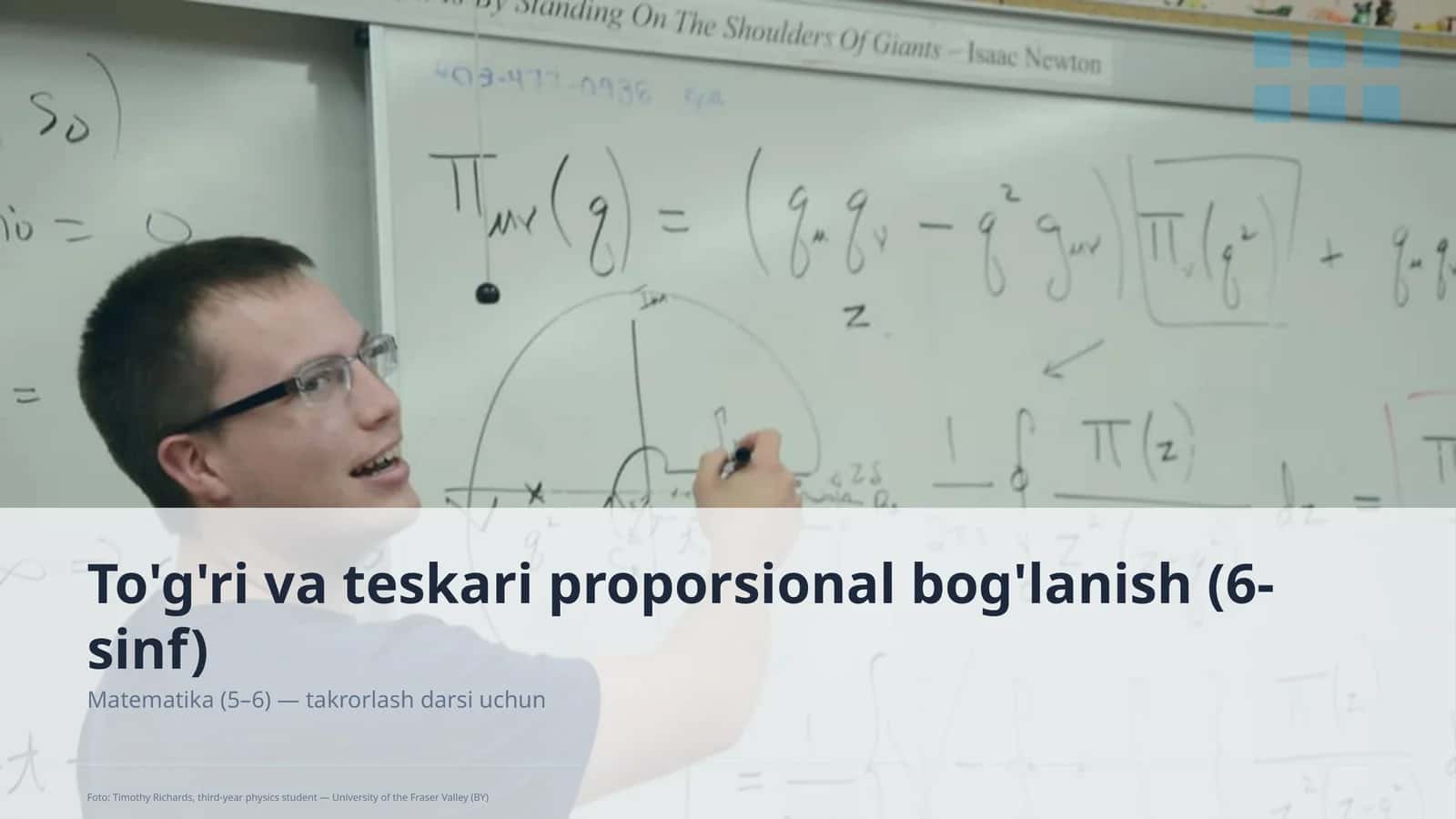 To'g'ri va teskari proporsional bog'lanish (6-sinf)
