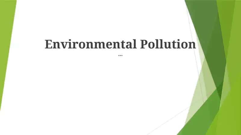 Environmental Pollution