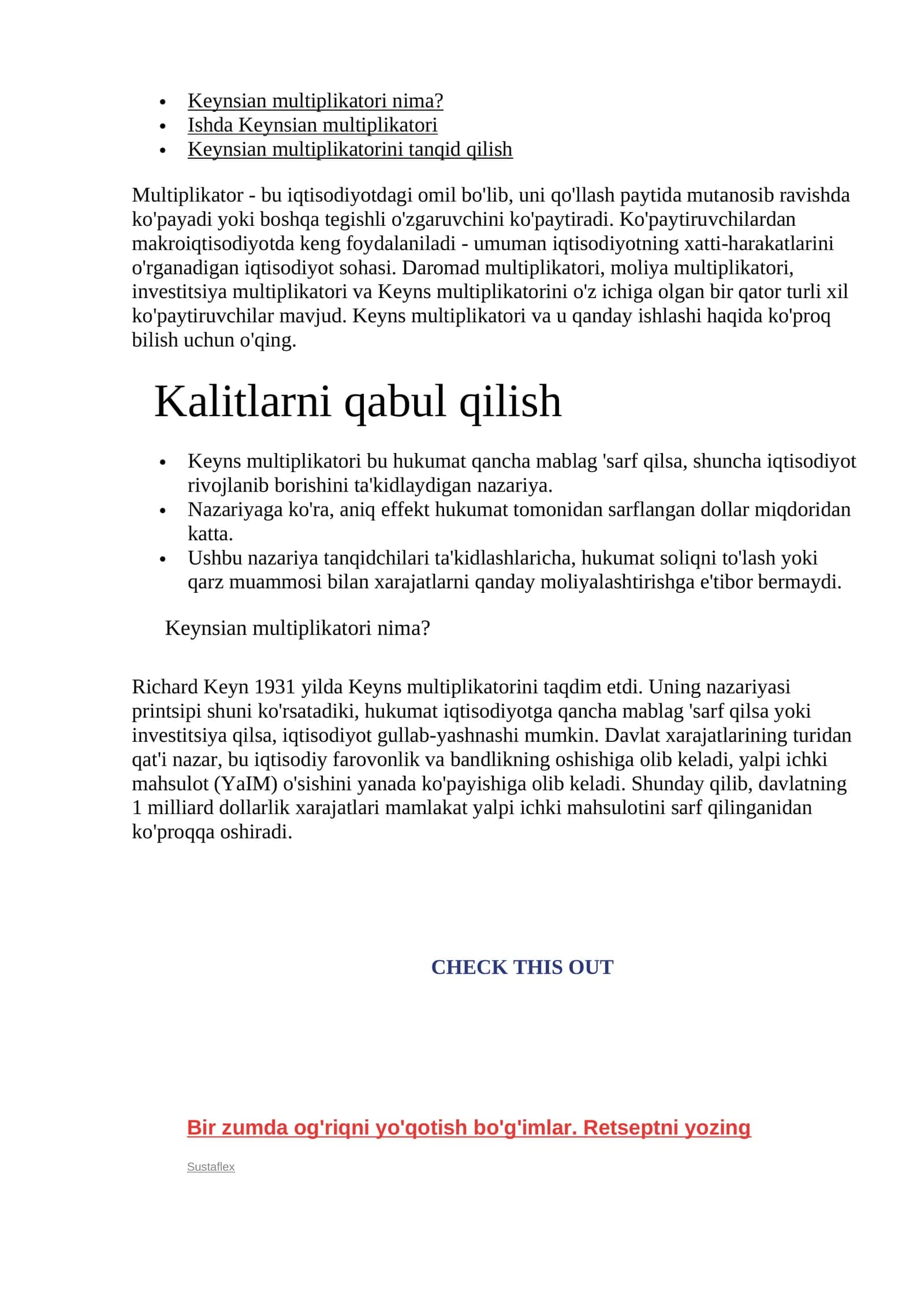 Keynsian multiplikator