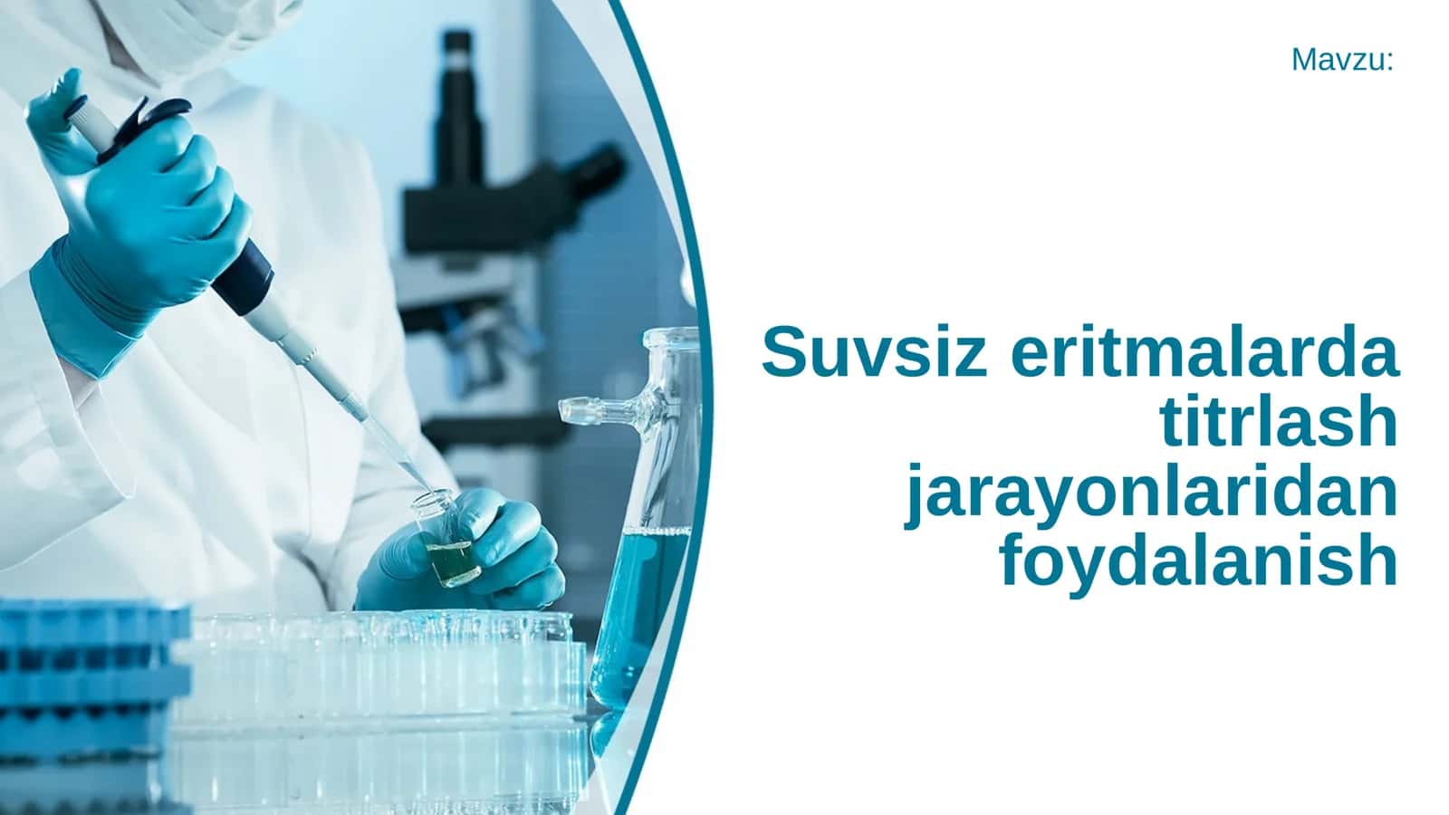 Suvsiz eritmalarda titrlash jarayonlaridan foydalanish