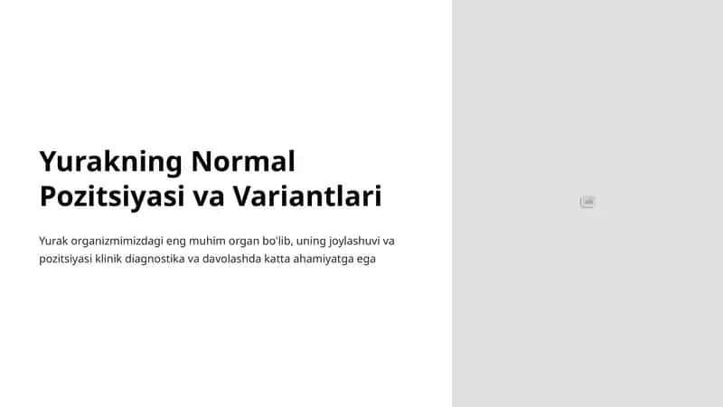 Yurakning Normal Pozitsiyasi va Variantlari