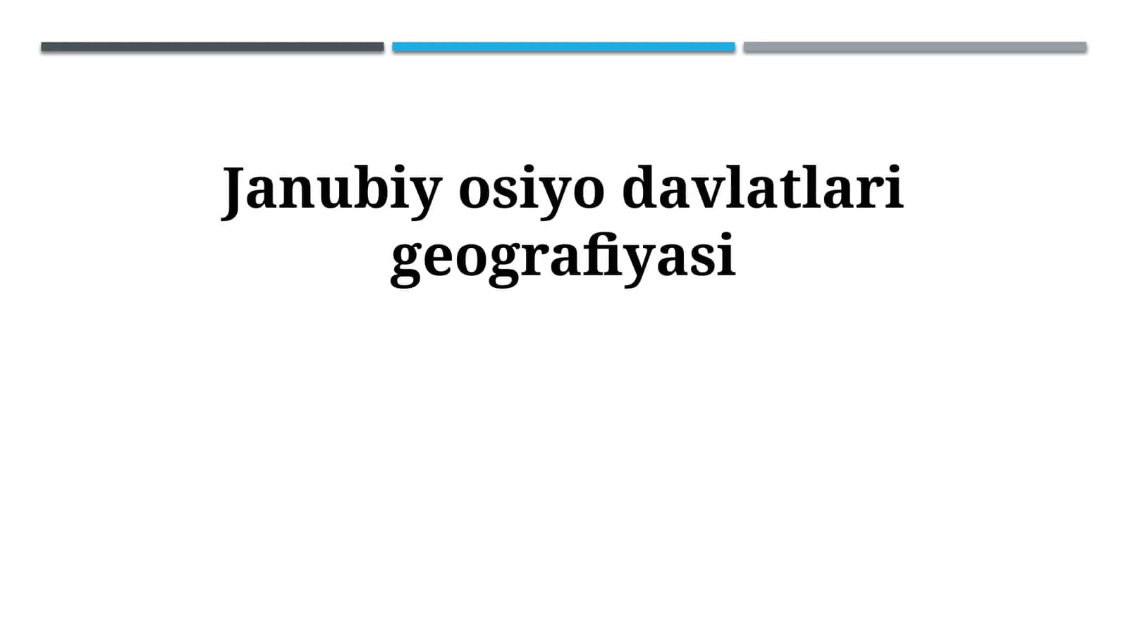 Janubiy osiyo davlatlari geografiyasi